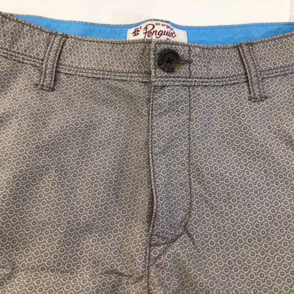 Penguin by Munsingwear Mens Khaki Print Shorts 32” waist - Picture 5 of 7